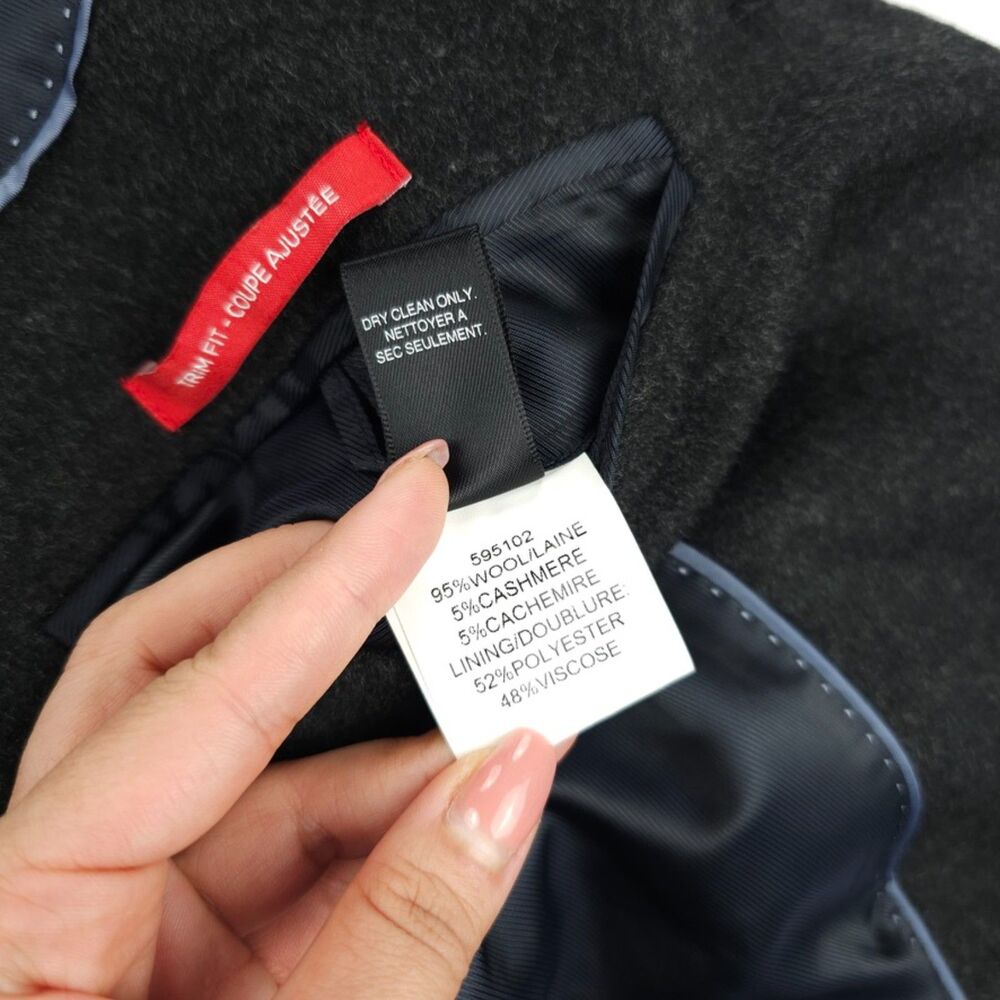 NEW Saks Fifth Avenue Wool Cashmere long Car Coat Old Money Quiet Luxury Preppy - Picture 14 of 14
